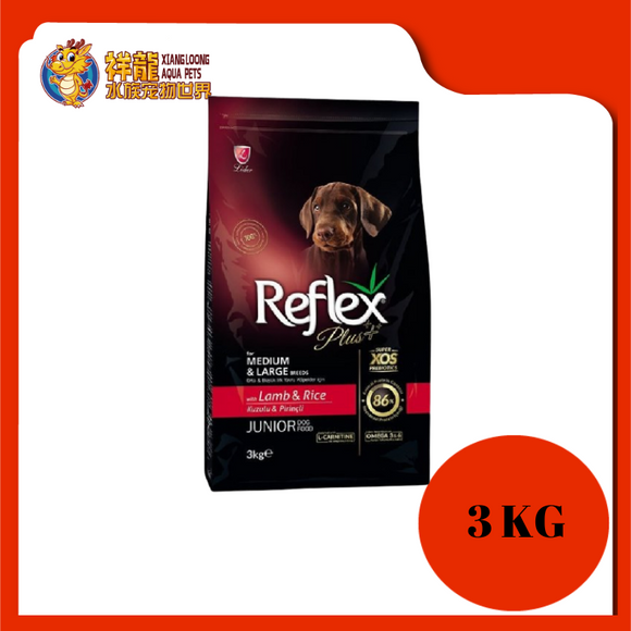 REFLEX PLUS MEDIUM & LARGE JUNIOR LAMB 3KG