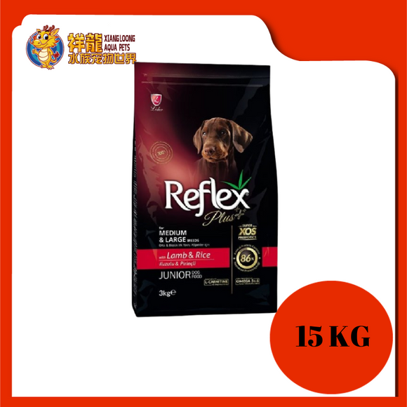 REFLEX PLUS MEDIUM & LARGE JUNIOR LAMB 15KG