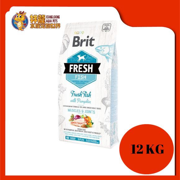 BRIT FRESH FISH/PUMPKIN MUSCLE & JOINT 12KG