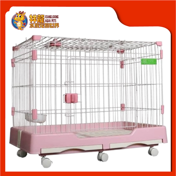 [BS] PET CAGE W PVC BASE & ROLLER 74*49*56CM