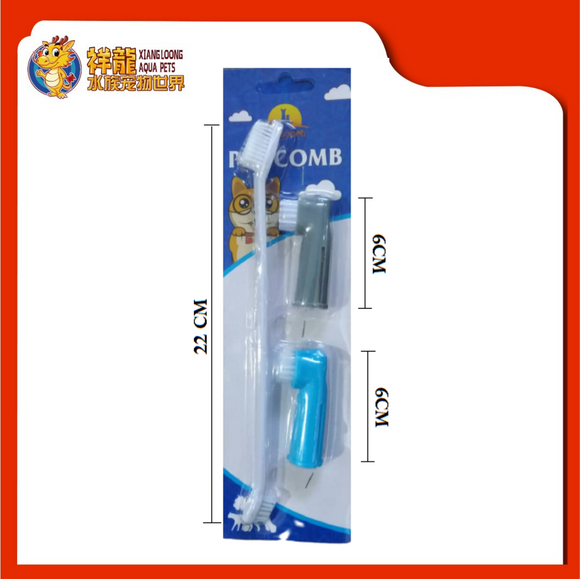 TAOTAOPET TOOTH BRUSH 3IN1 SET 22CM & 6CM