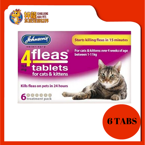 JOHNSON'S 4 FLEAS TABLETS FOR CAT & KITTENS