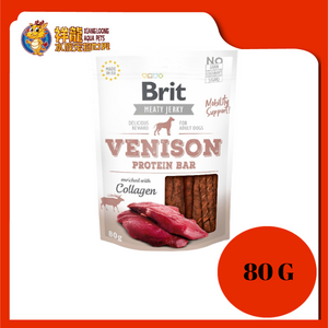 BRIT MEATY JERKY VENISON PROTEIN BAR 80G